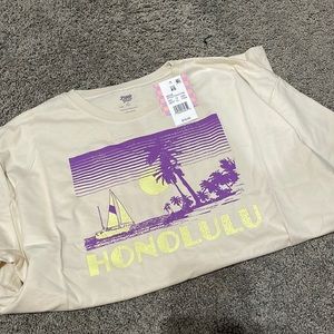 Ascot and Hart Honolulu short sleeve graphic boyfriend tshirt